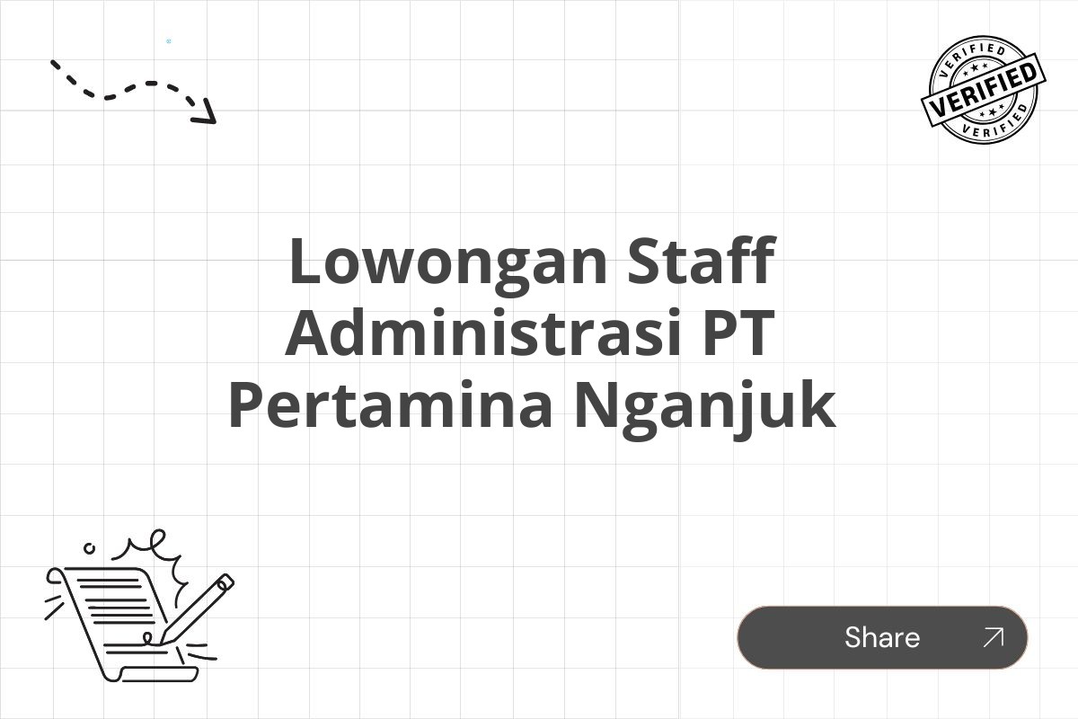 Lowongan Staff Administrasi PT Pertamina Nganjuk